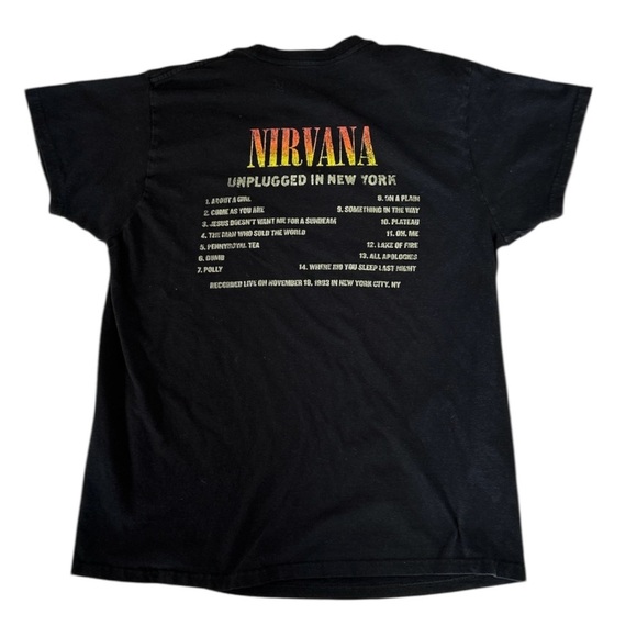 Nirvana vintage style black graphic tee men’s Size Large - Picture 2 of 5